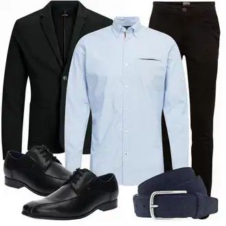 Outfit mit Blau Anzug Jack & Jones "Buro Outfit"