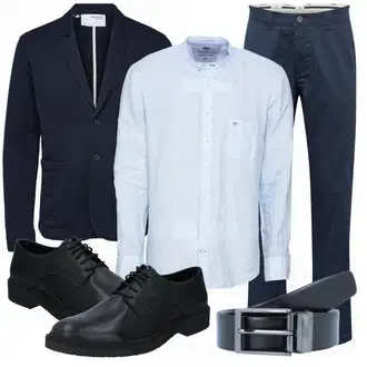 Outfit mit Blau Anzug SELECTED HOMME "Buro Outfit"