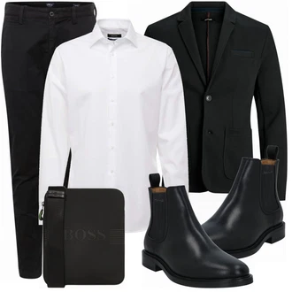 Outfit mit Blau Anzug Jack & Jones "Buro Outfit"