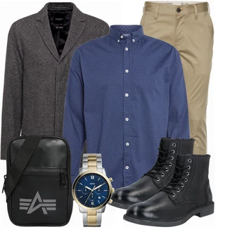 Outfit mit Weiß/Grün Hose Große Größe G-Star Raw "Buro Outfit"