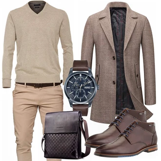 Outfit mit Grau Hausschuh Lloyd "Buro Outfit"