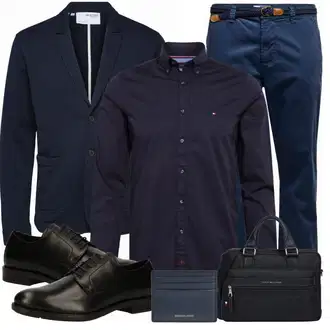 Outfit mit Blau Anzug SELECTED HOMME "Buro Outfit"