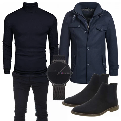 Blau Overall/Wintermantel/Winter Parka Indicode Jeans kombinieren