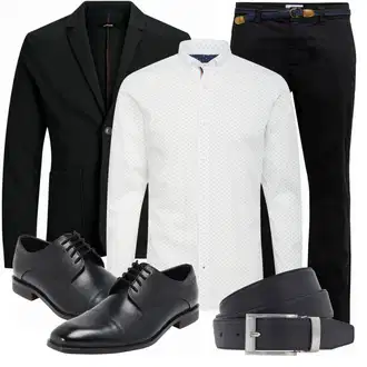 Outfit mit Blau Anzug Jack & Jones "Buro Outfit"