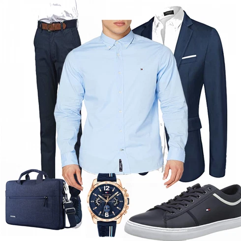 Blau Hose Blend kombinieren
