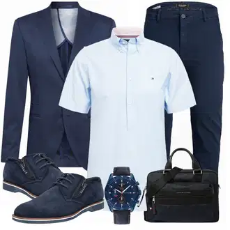 Outfit mit Blau Anzug SELECTED HOMME "Buro Outfit"