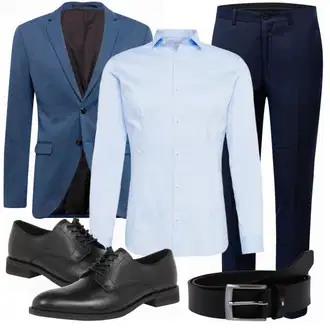 Outfit mit Blau Anzug Jack & Jones "Buro Outfit"