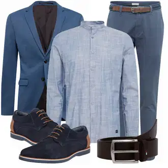 Outfit mit Blau Anzug Jack & Jones "Buro Outfit"