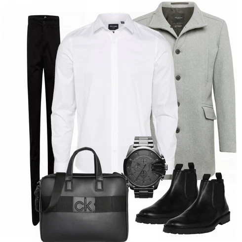 Schwarz Stiefel SELECTED HOMME kombinieren