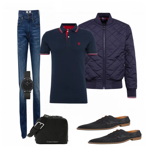Schwarz Poloshirt SELECTED HOMME kombinieren