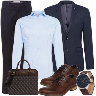 Outfit mit Schwarz Hose Große Größe Brax "Business Look"