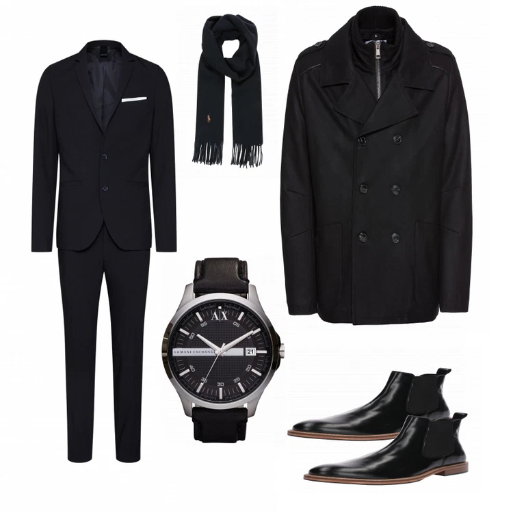 Business Look Herren Black