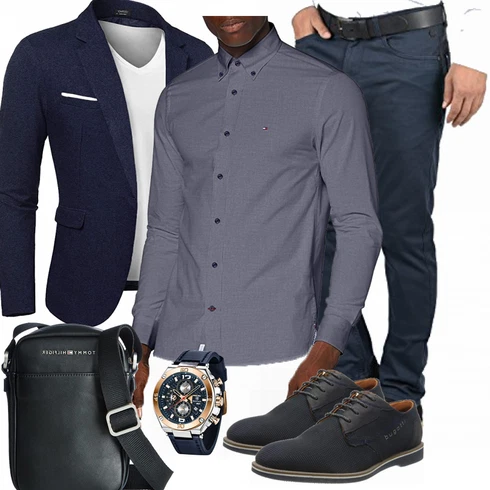 Blau Hose Blend kombinieren