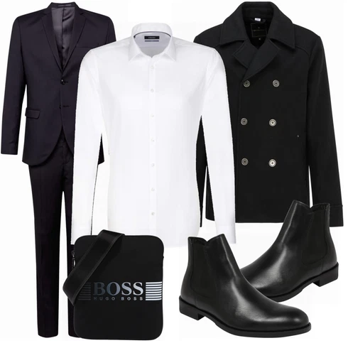 Schwarz Stiefel SELECTED HOMME kombinieren
