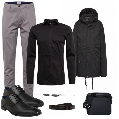 Schwarz Casual Hemd Jack & Jones kombinieren