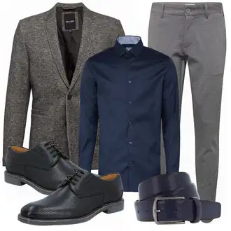 Outfit mit Schwarz Casual Hemd SELECTED HOMME "Business Outfit"