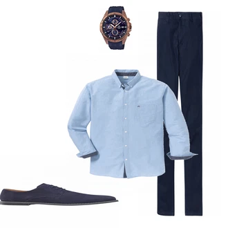 Outfit mit Blau Hausschuh Bonprix "Business Outfits"