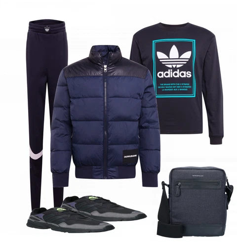 Blau Sportschuh Adidas Originals kombinieren
