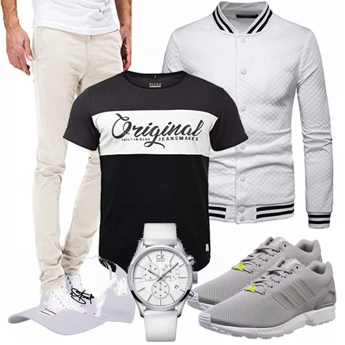 Grau Hose DSTROYED kombinieren