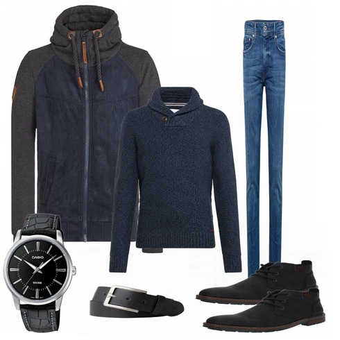 Blau Accessoire Gürtel Tom Tailor Denim kombinieren