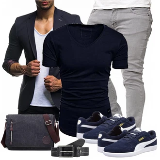 Business Outfits Oversize mit Mischfarben/Schwarz Unkategorisiert REPUBLIX "Casual Business Outfit"Look: Oversize