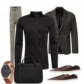 Outfit mit Blau Drykorn, Grau Drykorn "Casual Business Outfit"