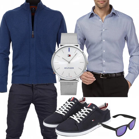 Mischfarben/Schwarz Schuh Sneaker Tommy Hilfiger kombinieren