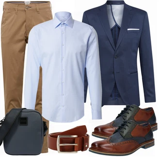 Outfit mit Blau Anzug SELECTED HOMME "Casual Business Outfit"
