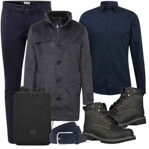 Blau Rucksack Johnny Urban kombinieren