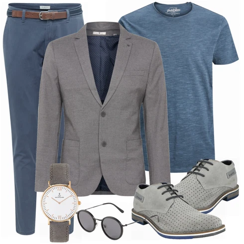 Grau Anzug Tom Tailor kombinieren mit Grau Schuh Bugatti