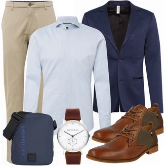 Outfit mit Schwarz Anzug Only & Sons "Casual Business Outfit"