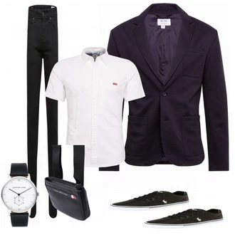 Business Outfits mit Schwarz Anzug Only & Sons "Casual Business Outfit"