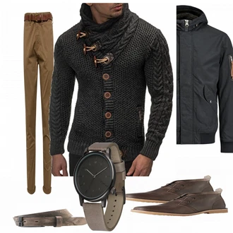 Outfit mit Braun Gürtel Diesel "CasualBrown"