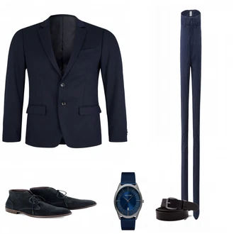Outfit mit Schwarz Anzug SCOTCH & SODA "CasualHemd"