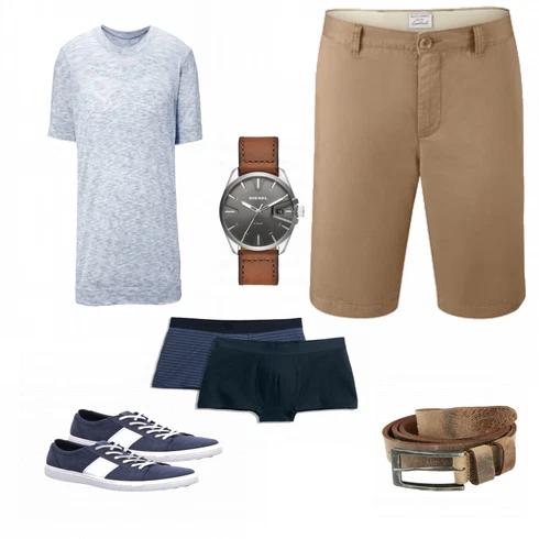 Blau Unterhose Tchibo kombinieren mit Grau Schuh Sneaker Ecco