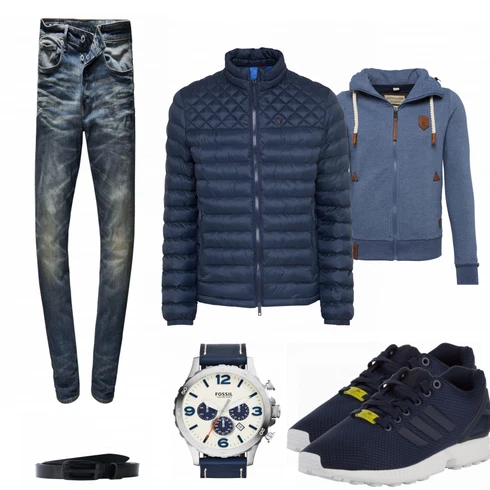 Blau Sportschuh Adidas Originals kombinieren