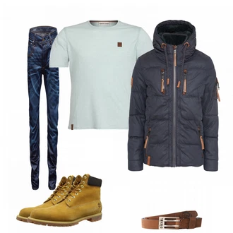 Outfit mit Rot Gürtel Diesel "ColdStyle"