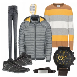 Outfit mit Schwarz Schuh Kangaroos "Colin"