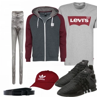 Outfit mit Schwarz Gürtel Diesel "ColoredLife"