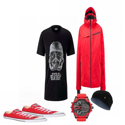 Schwarz Casual T-Shirt Tchibo kombinieren