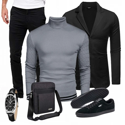 Blau Schuh/Wasserdichter Stiefel BY BENYAR kombinieren mit Schwarz Hose MERISH