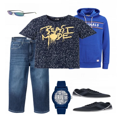 Blau Schuh Sneaker Boss kombinieren