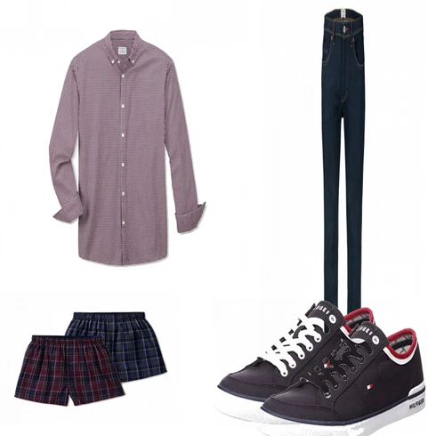 Grau/Lila Casual Hemd Tchibo kombinieren
