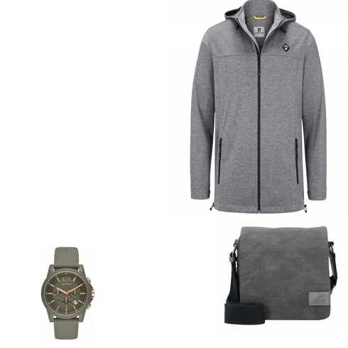 Grau Uhr Armani Exchange kombinieren