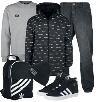 Outfit mit Blau Schuh Sneaker Adidas "Cooles Outfit"