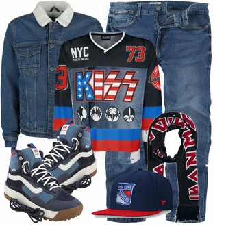 Outfit mit Blau Kiss "Cooles Outfit"