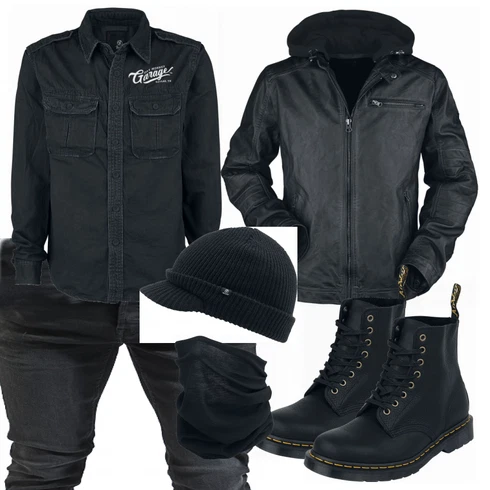 Blau Stiefel Dr. Martens kombinieren