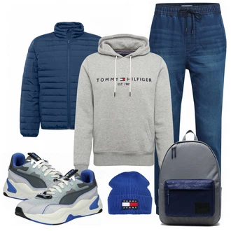 Outfit mit Grau Sneaker Puma "Cooles Outfit"