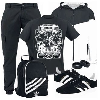 Outfit mit Mischfarben Sneaker Adidas "Cooles Outfit"