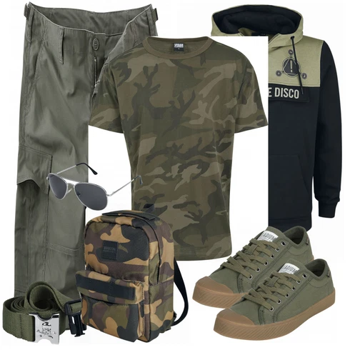 Blau Rucksack Urban Classics kombinieren